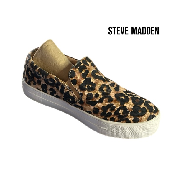 Steve Madden Gills A Leopard Print Platform Slip On Shoes 10 - Picture 1 of 14